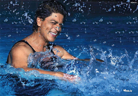 SRK Bathing In SwimmingPool